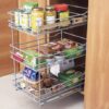 Despensa mueble bajo para cocina - 3 niveles para modulo 40cm riel al piso con cierre lento