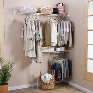Eco Closet Estantería armable en acero ajustable 100 a 160 cm