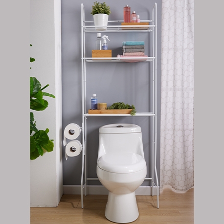 Mueble portante Organizador para Baño de 3 Niveles en acero - Imagen 2