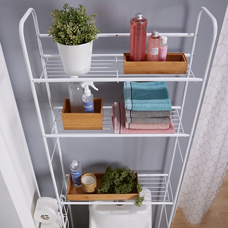 Mueble portante Organizador para Baño de 3 Niveles en acero - Imagen 4