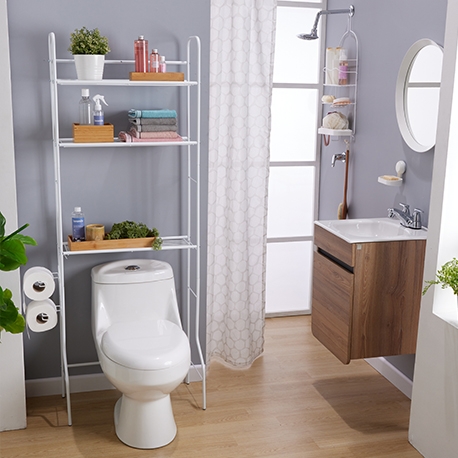 Mueble portante Organizador para Baño de 3 Niveles en acero - Imagen 5