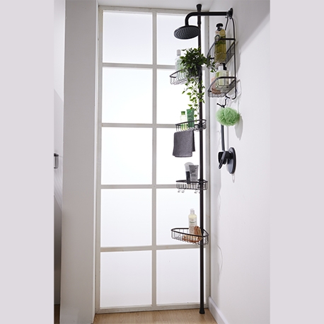 Organizador multiusos esquinero piso-techo con 4 canastas - 24x19x180 a 280 cm - Imagen 21