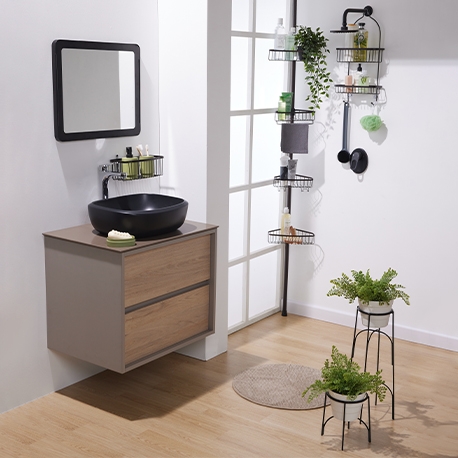 Organizador multiusos esquinero piso-techo con 4 canastas - 24x19x180 a 280 cm - Imagen 25