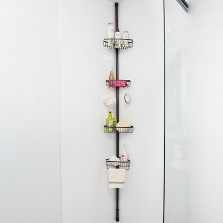 Organizador multiusos esquinero piso-techo con 4 canastas - 24x19x180 a 280 cm - Imagen 26