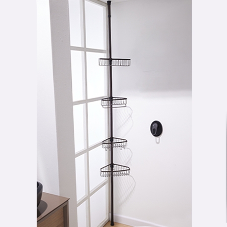 Organizador multiusos esquinero piso-techo con 4 canastas - 24x19x180 a 280 cm - Imagen 2
