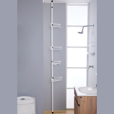 Organizador multiusos esquinero piso-techo con 4 canastas - 24x19x180 a 280 cm - Imagen 11