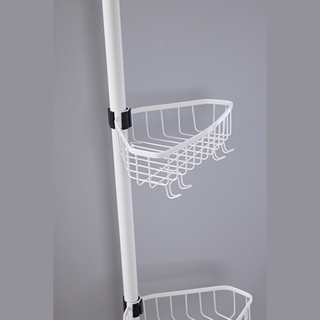 Organizador multiusos esquinero piso-techo con 4 canastas - 24x19x180 a 280 cm - Imagen 13