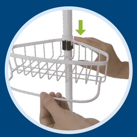 Organizador multiusos esquinero piso-techo con 4 canastas - 24x19x180 a 280 cm - Imagen 18
