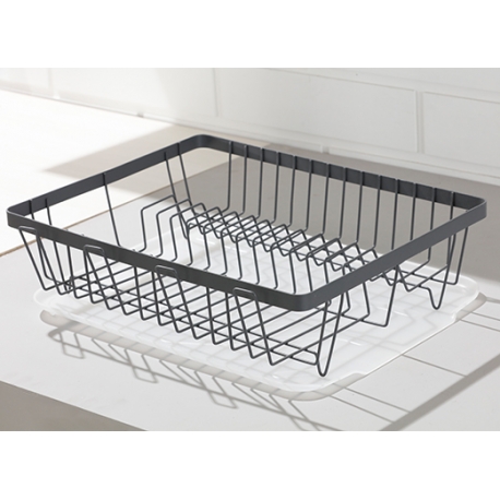 Escurridor con portavasos y bandeja platinum - Imagen 7