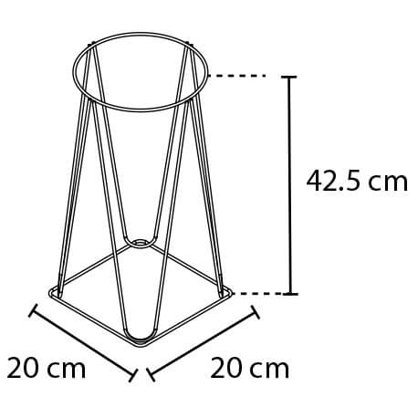 Macenta geométrica para plantas Rejiplas