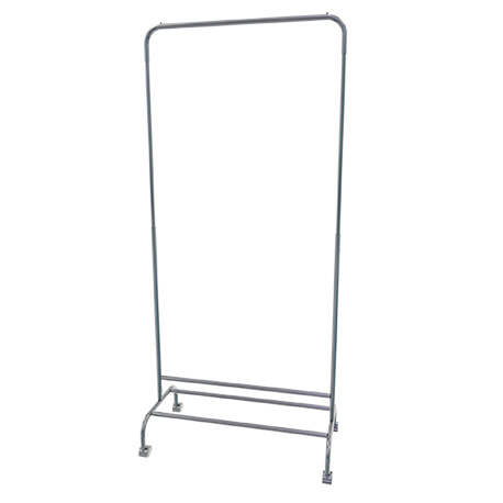 Rack de ropa con ruedas en acero pintado 74x38x160 cm - Imagen 4
