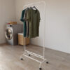 Rack de ropa con ruedas en acero pintado 74x38x160 cm - Thumbnail Image 2