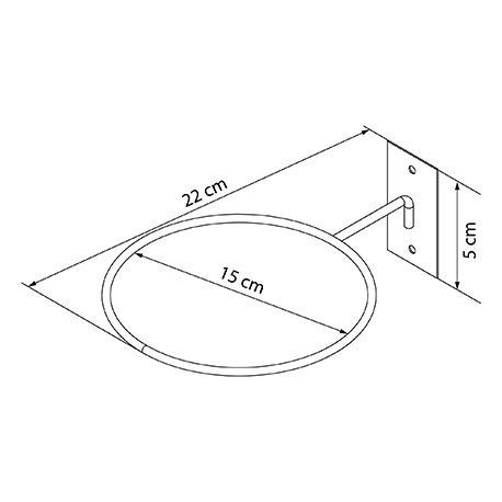 Soporte de pared para balones con aro en acero - Imagen 6