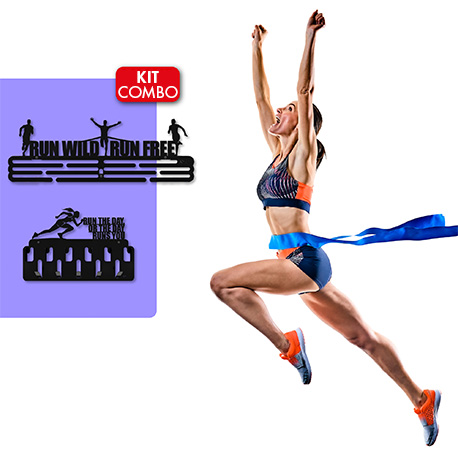 SET X2 PERCHEROS PARA MEDALLAS Y ACCESORIOS RUNNER WOMEN - Imagen 2