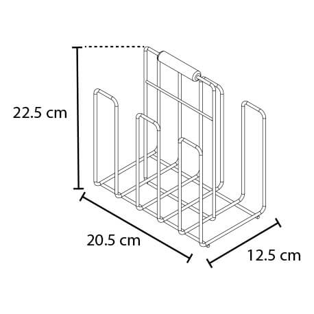 Porta vasos Terum Organizador en acero para 6 vasos - Imagen 7