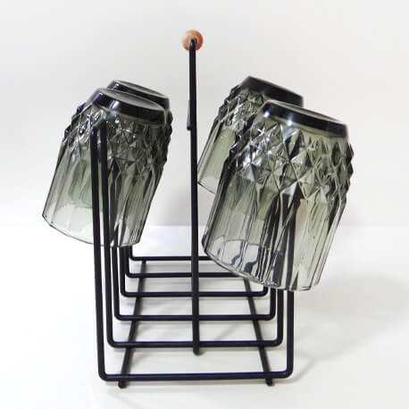 Porta vasos Terum Organizador en acero para 6 vasos - Imagen 5