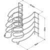 Organizador de sartenes vertical de 5 niveles en acero - Thumbnail Image 9