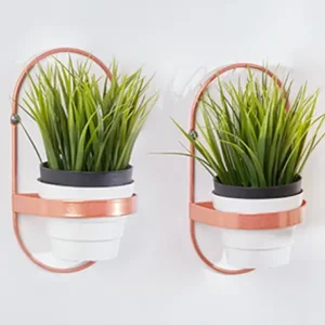 El Soporte Oval Platinum - Set x2 de Rejiplas, son organizadores para colgar/exhibir tus plantas favoritas.