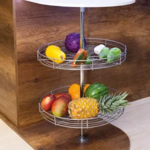 Utiliza nuestro torno esquinero 360 grande, con su estructura giratoria tendrás fácil acceso a las cosas que almacenes allí; además hará ver tu cocina moderna, organizada y limpia.